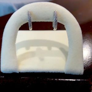 Diamond hoop earrings
